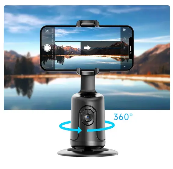 Auto Face Tracking Phone Holder Black by salelink.co.nz