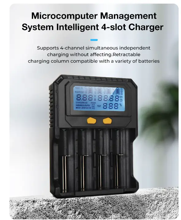 Smart Battery Charger 4 Slots by salelink.co.nz