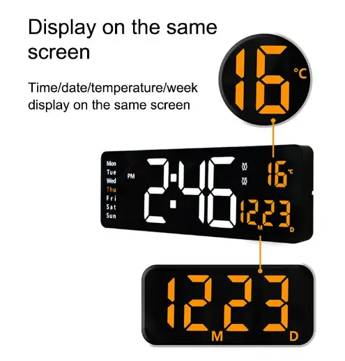 38.7cm Digital Wall Clock by salelink.co.nz
