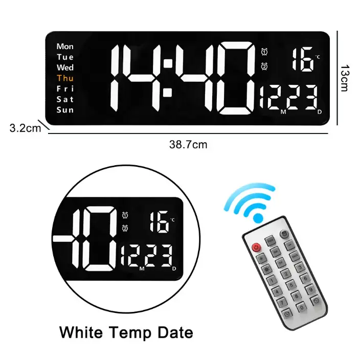 38.7cm Digital Wall Clock by salelink.co.nz