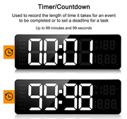 38.7cm Digital Wall Clock by salelink.co.nz