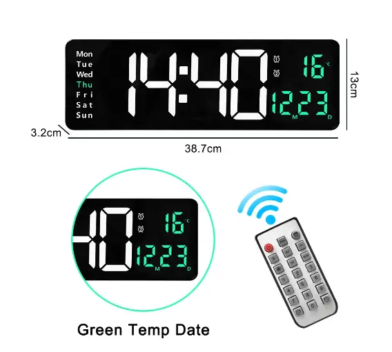 Large Digital Wall Clock by salelink.co.nz