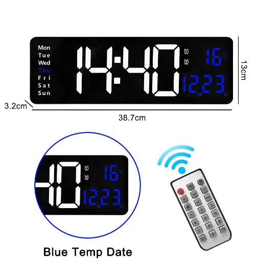 38.7cm Digital Wall Clock by salelink.co.nz