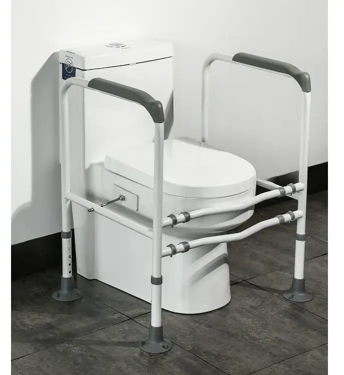 Toilet Safety Frame & Rail Black by salelink.co.nz