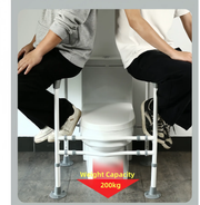 Toilet Safety Frame & Rail Black by salelink.co.nz
