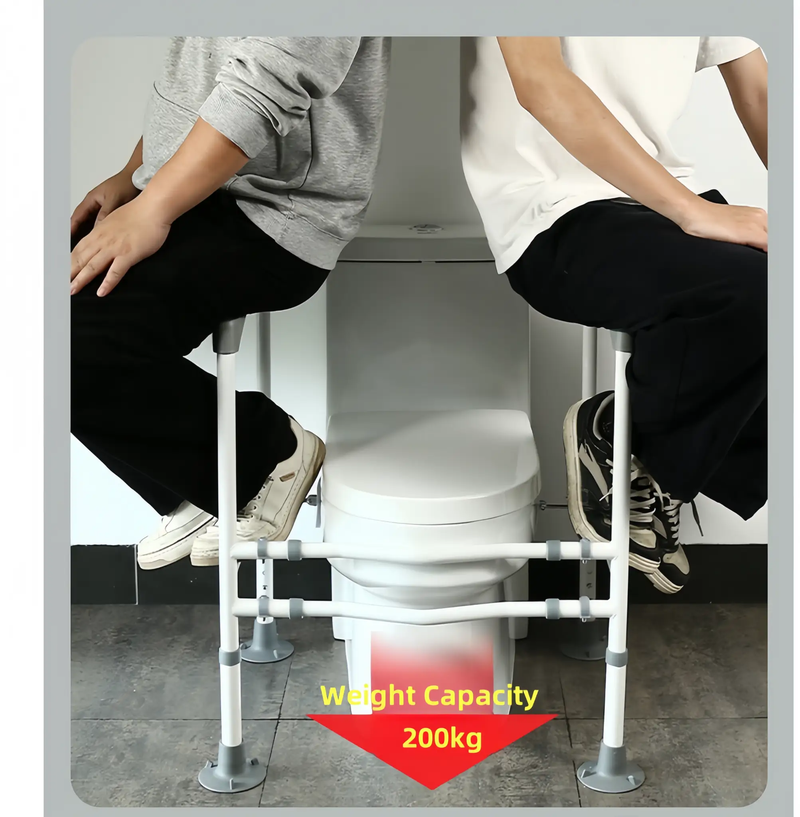 Toilet Safety Frame & Rail Black by salelink.co.nz