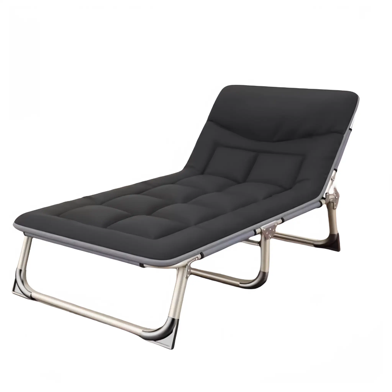 Folding Bed with Mattress Black by salelink.co.nz