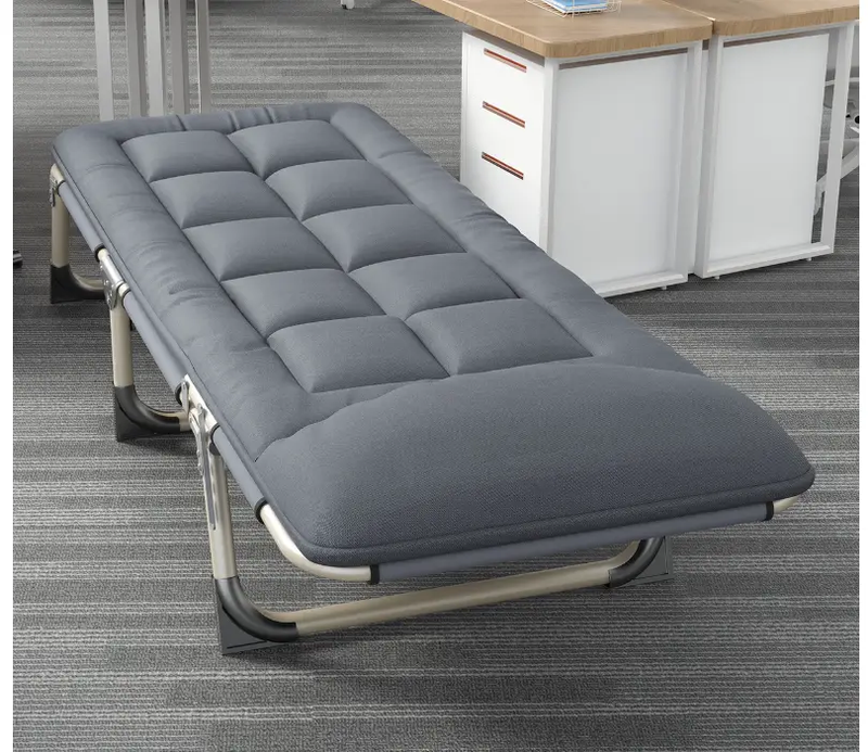 Folding Bed with Mattress Black by salelink.co.nz