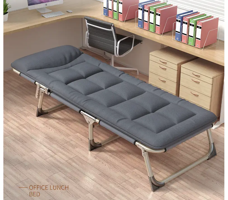 Folding Bed with Mattress Black by salelink.co.nz