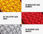 2x LED Tail Lights Stop Indicator Reverse 12V Ute Trailer Caravan Truck by salelink.co.nz