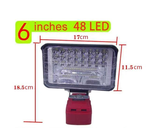 6 Inch LED Work Light for Milwaukee M18 Battery by salelink.co.nz