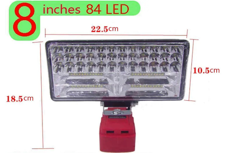 8 Inch LED Work Light Fits Milwaukee 18V Battery by salelink.co.nz