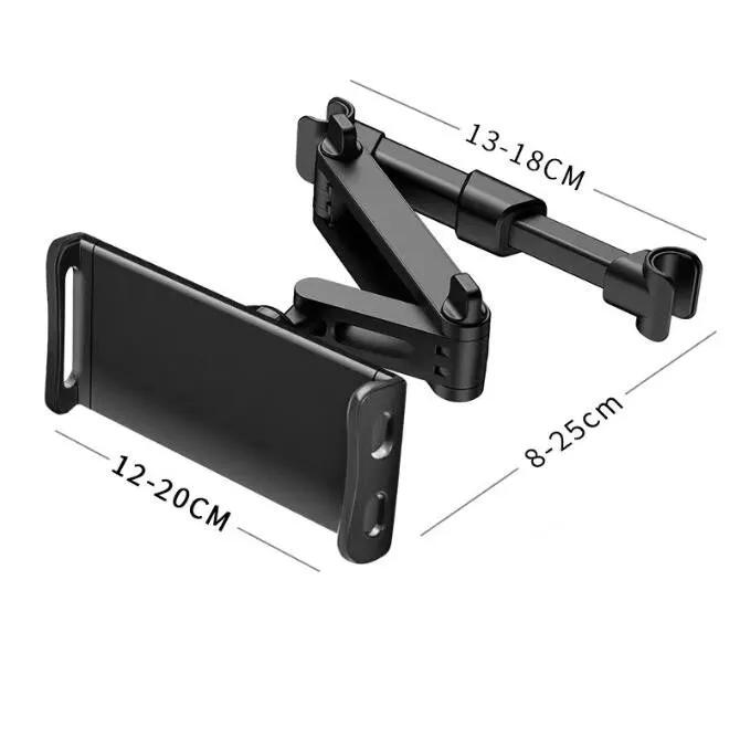 Extendable Car Back Seat Headrest Long Mount Universal Holder iPad Tablet Rotate by salelink.co.nz