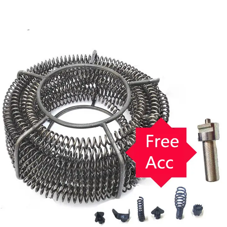 16mm Plumber Drain Pipeline Sewer Cleaner 12M Drill Bit for Snake Pipe Drill Kit by salelink.co.nz