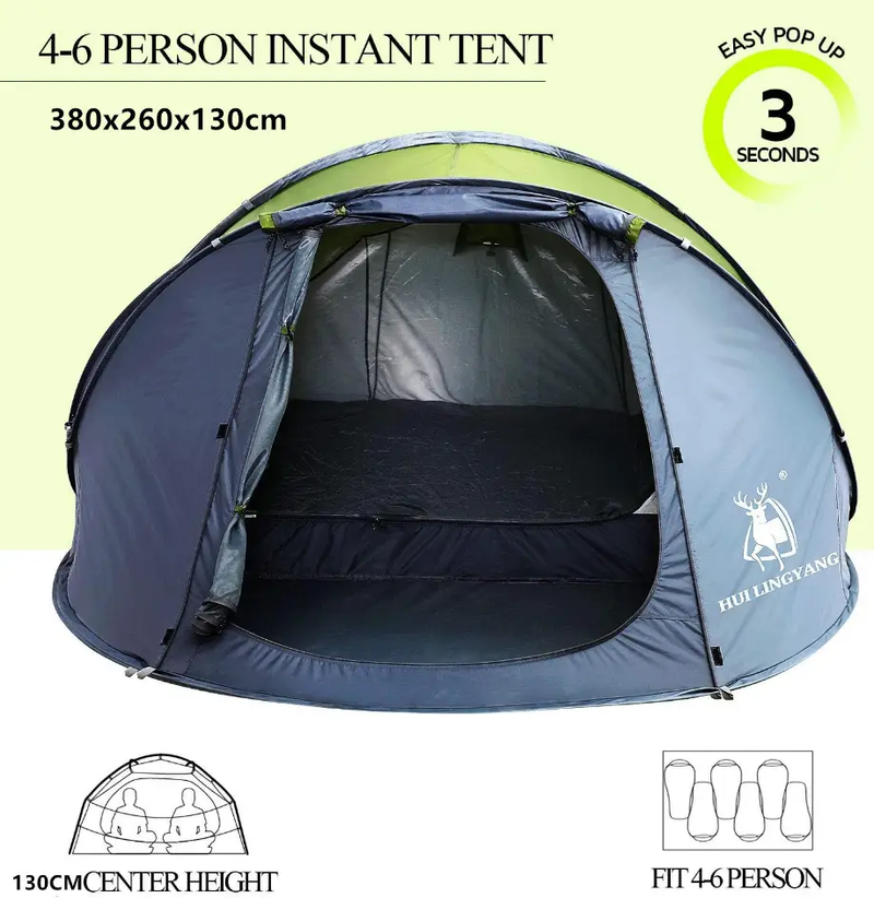 Large Camping Tent for 4-6 Person by salelink.co.nz