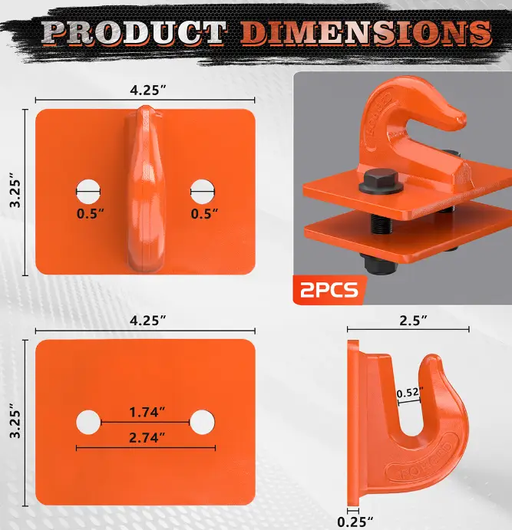 2PCS 3/8" Tractor Bucket Grab Hook by salelink.co.nz