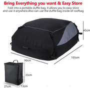 105×90×45cm Soft-Shell Vehicle Rooftop Cargo Carrier Bag by salelink.co.nz