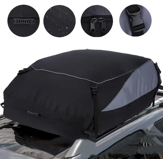 105×90×45cm Soft-Shell Vehicle Rooftop Cargo Carrier Bag by salelink.co.nz