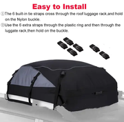 130×100×45cm Soft-Shell Vehicle Rooftop Cargo Carrier Bag by salelink.co.nz
