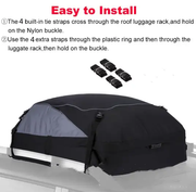 105×90×45cm Soft-Shell Vehicle Rooftop Cargo Carrier Bag by salelink.co.nz