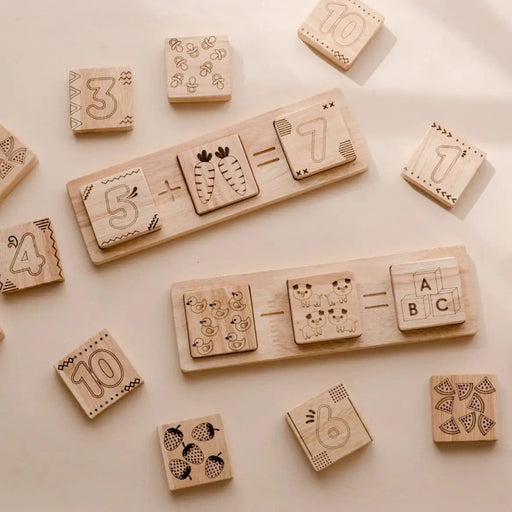 Curious Moonbeam Montessori Activity Wooden Two Piece Math Frame Set - QToys | Wooden Toy NZ Wooden Two Piece Math Frame Set - QToys | Wooden Toy NZ
