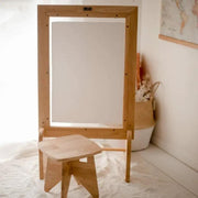 Toddler Perspex Easel - QToys | Wooden Montessori Toy NZ by Curious Moonbeam
