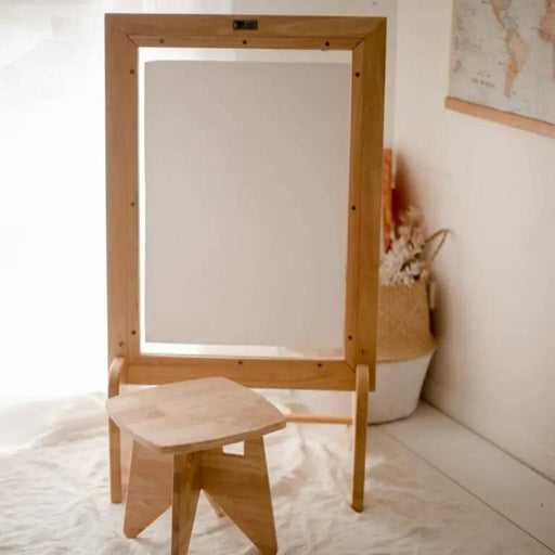 Toddler Perspex Easel - QToys | Wooden Montessori Toy NZ by Curious Moonbeam