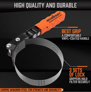 5Pc Oil Filter Wrench Set Swivel Grip Steel Belt Spanner Universal Filter Remove by salelink.co.nz