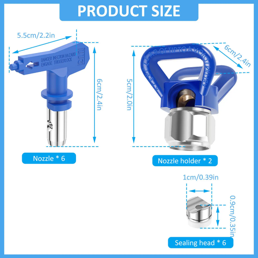 6pcs Airless Paint Sprayer Tips by salelink.co.nz