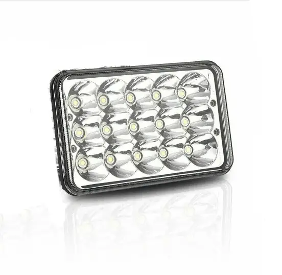 45W LED Headlight Replace Projector Rectangular Headlamp by salelink.co.nz