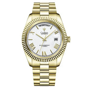 Men's Mechanical Glass Watch - Waterproof Stainless Steel with Date Display | Classic Timepiece by Mead's Supply & Equipment Outfitters limited