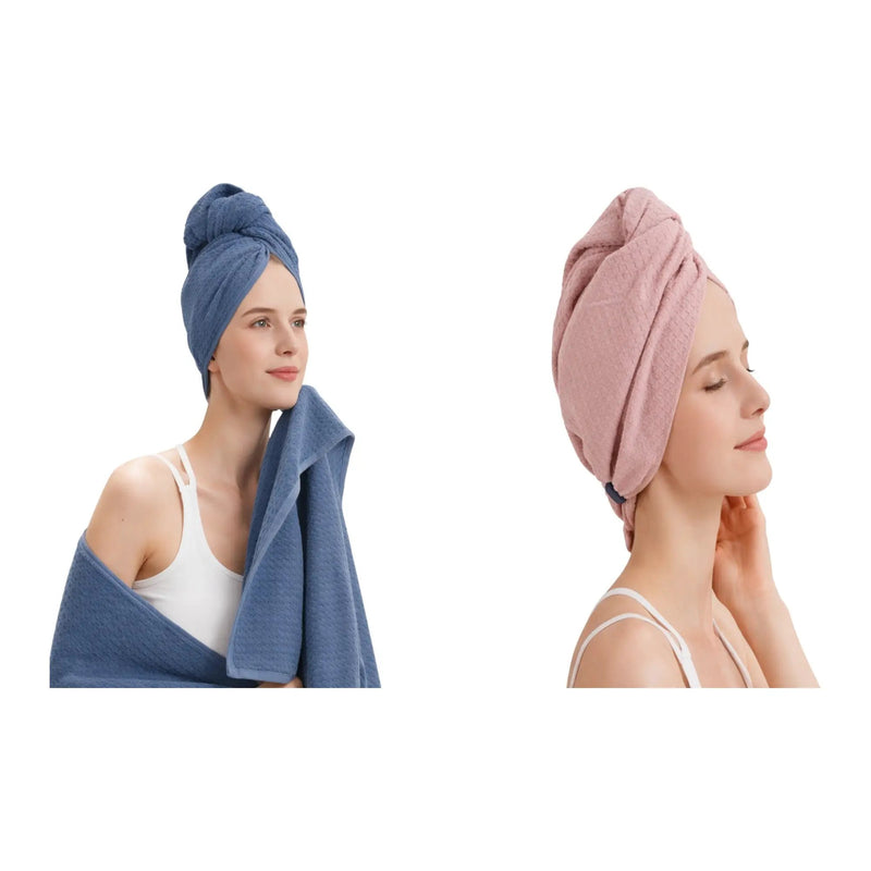 Frankly Cotton Quick Dry Hair Towel Wrap by Nest & Stem Homewares