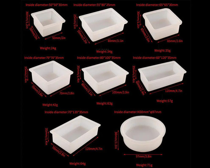 One set of Cube Resin Mould Cube Silicone Moulds Resin Casting Moulds for DIY Craft Making by Resin Art NZ