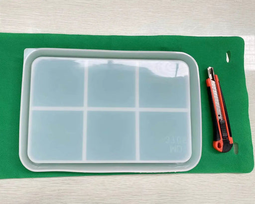 Plate Moulds - Large Tray Resin Mould, Craft Jewelry Making Tools Epoxy Mould Resin Mould Silicone Mould (Rectangular) by Resin Art NZ