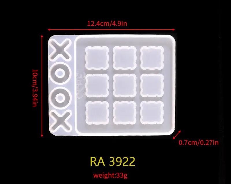 Tic Tac Toe Mold X O Board Game Silicone Resin Mould Kit Modern Farmhouse Porch Game Table for Kids Friends Adults by Resin Art NZ