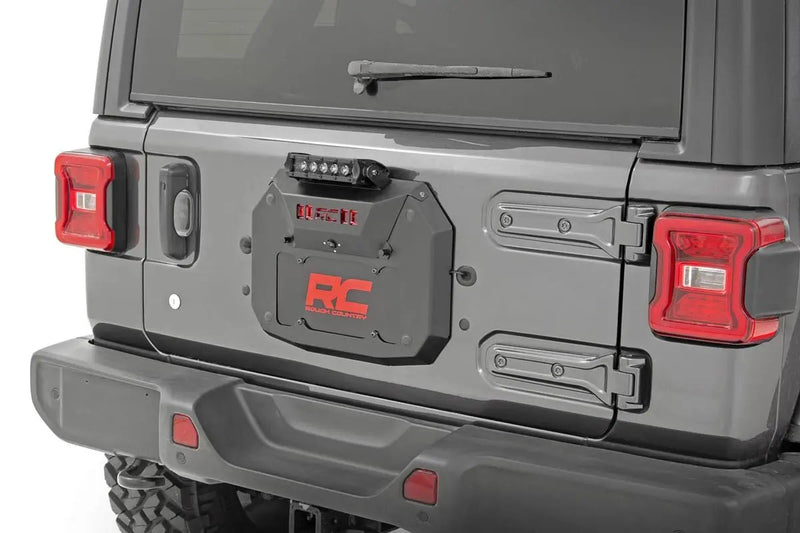 Jeep Spare Tire Delete Kit w/8 Inch Black Series LED Jeep Wrangler JL (21-24)/Wrangler Unlimited (18-25) by Magwarehouse.com