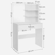 The Shopsite Home-living VASAGLE Dressing Table With Mirror VASAGLE Dressing Table With Mirror