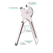 6 in 1 Multi Function Stainless Steel Utility Key Tool Knife Screwdeiver by salelink.co.nz