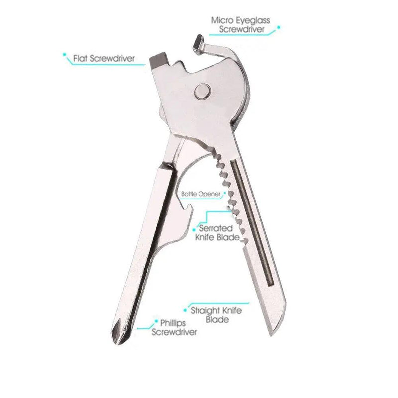 6 in 1 Multi Function Stainless Steel Utility Key Tool Knife Screwdeiver by salelink.co.nz
