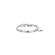 Stainless Steel CZ Dots Women's Rings by Glitters