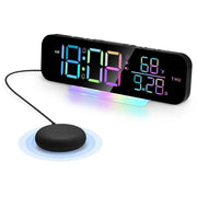 RGB Display Vibrating Travel Alarm Clock by Deafquip