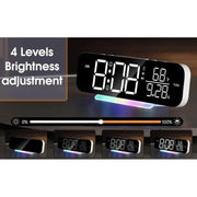 RGB Display Vibrating Travel Alarm Clock by Deafquip