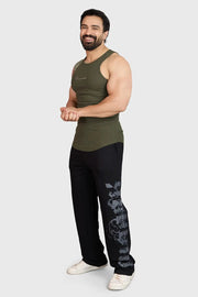 Ribbed Tank Olive by Fuaark Nz