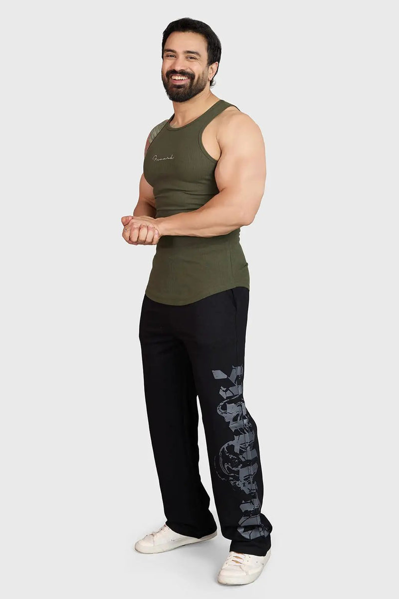 Ribbed Tank Olive by Fuaark Nz