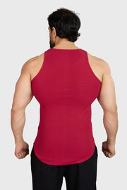 Ribbed Tank Red by Fuaark Nz