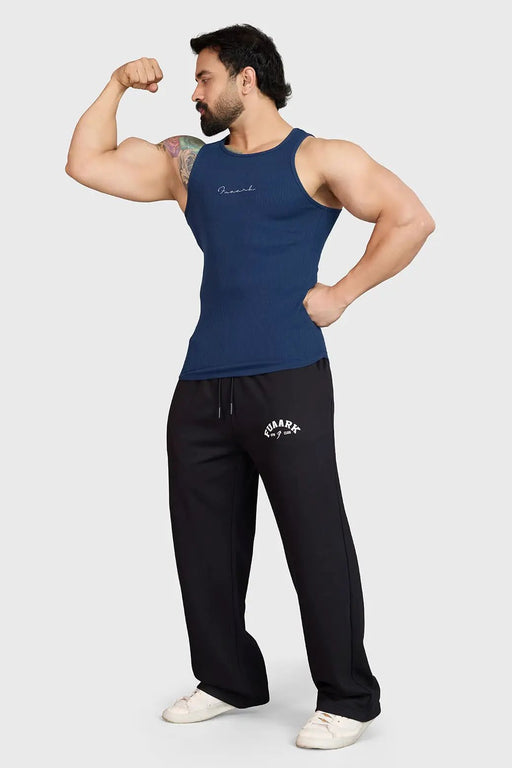 Ribbed Tank Navy by Fuaark Nz
