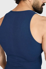 Ribbed Tank Navy by Fuaark Nz