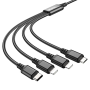 HOCO 4in1 Cable (iP+iP+Type-C+Micro) 1M by salelink.co.nz