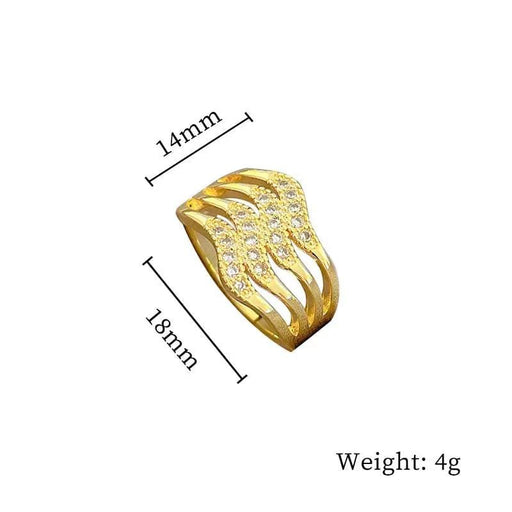 Poppy Gifts Jewellery Regal Cascade Gold Crystal Adjustable Ring Regal Cascade Gold Crystal Adjustable Ring