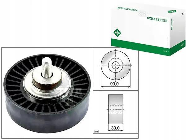 INA Deflection Pulley for Serpentine Belt 11287578675 - N55 Engine - E82 E9X E84 by JBH AUTO PARTS